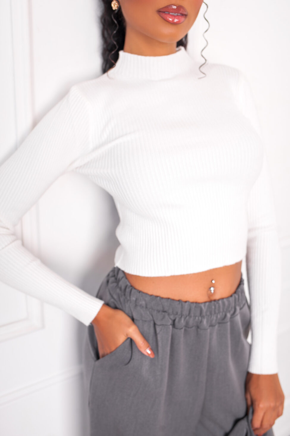 Whispers Πλεκτό Ριπ λευκό - Image 2