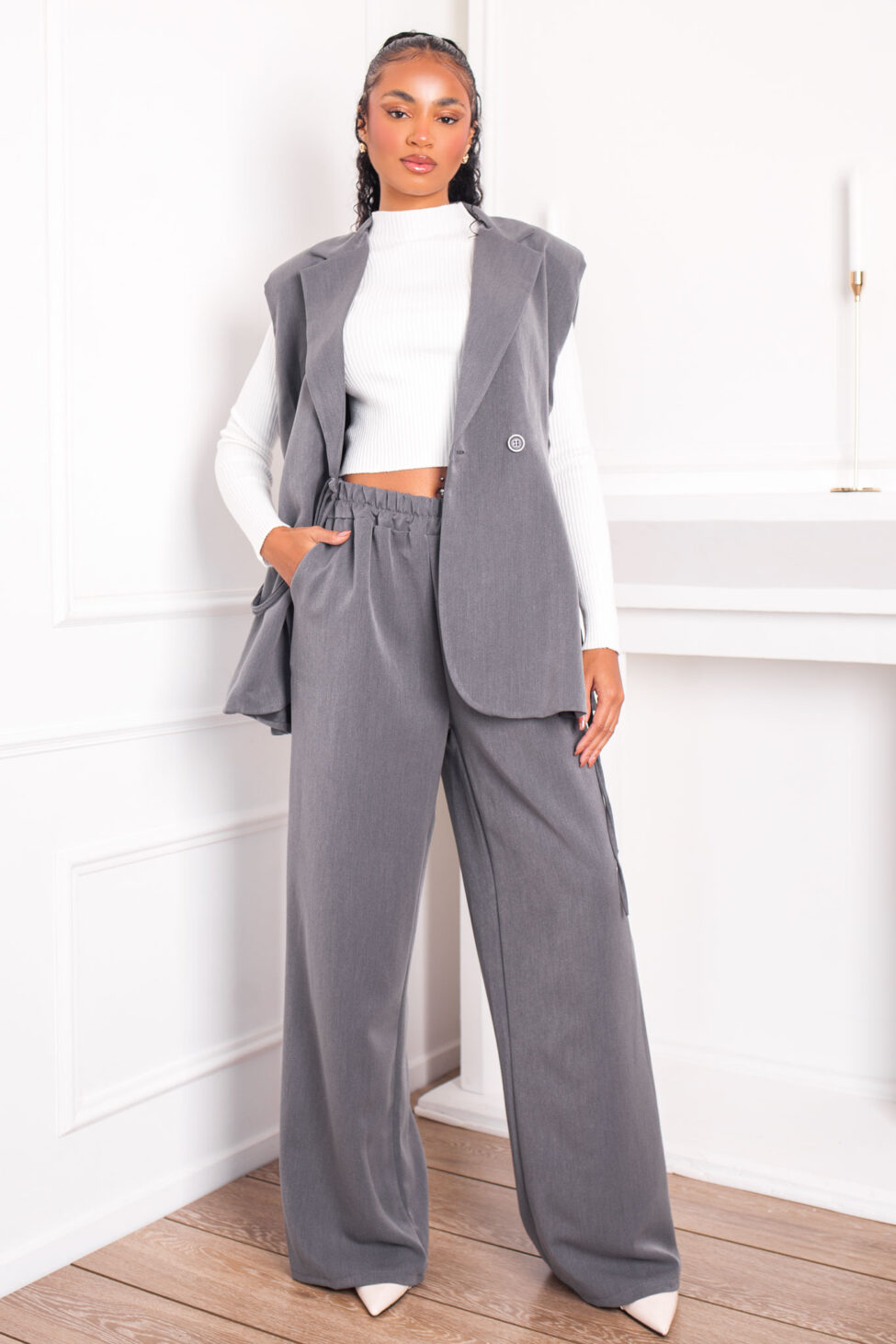 Whispers Πλεκτό Ριπ λευκό - Image 3