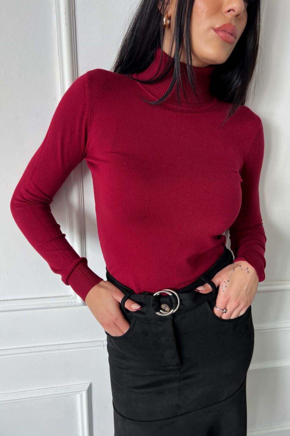 Whispers Πλεκτό Ριπ μπορντό - Image 3