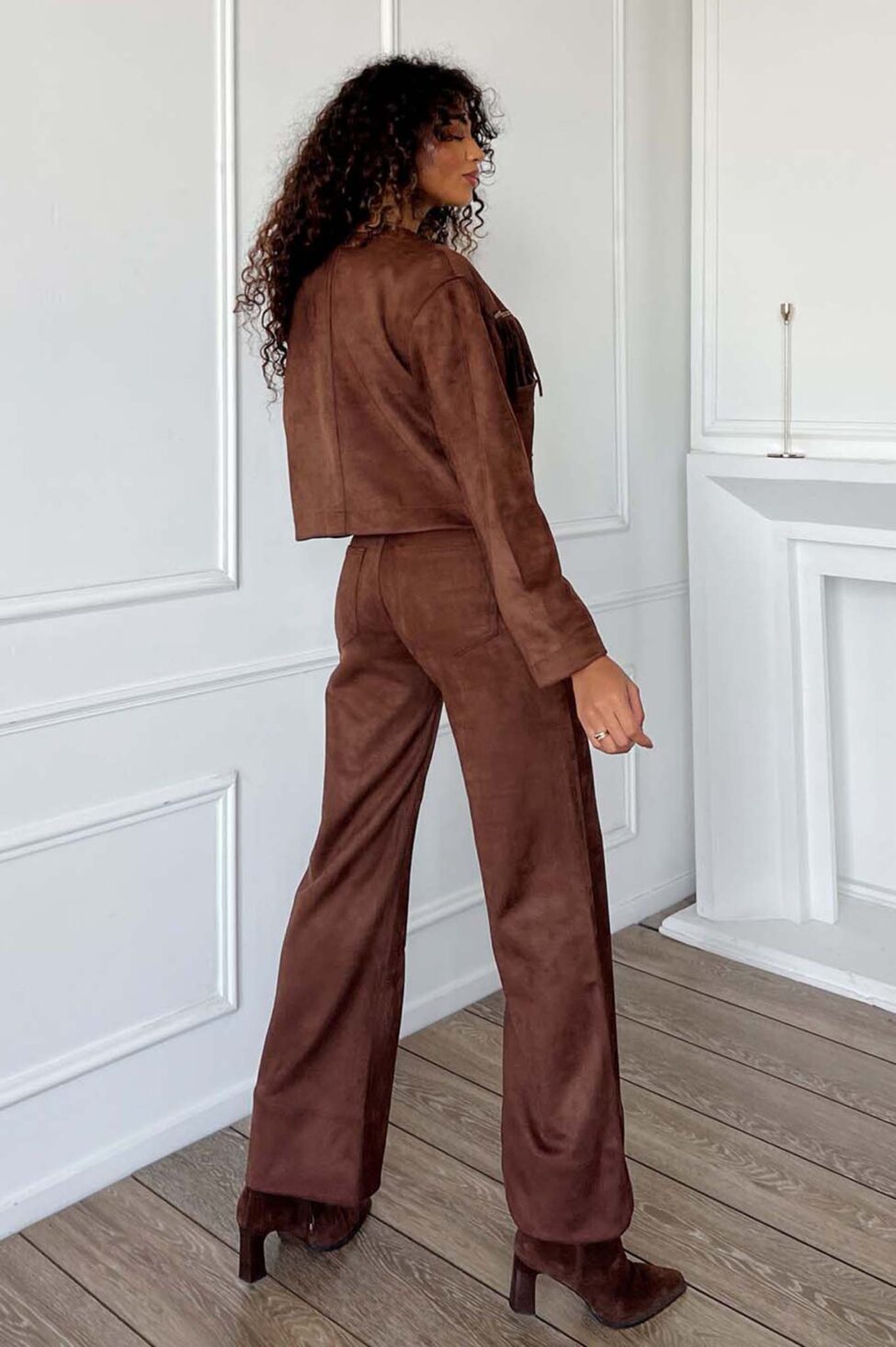 Wildwest σετ τζάκετ παντελόνι καφέ - Image 3