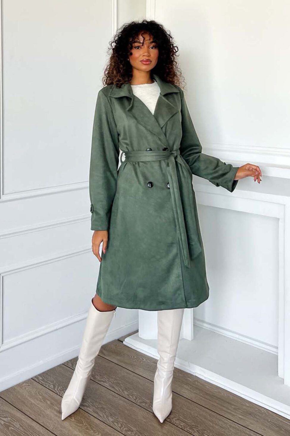 Xray καπαρντίνα τύπου σουέντ χακί - Image 3