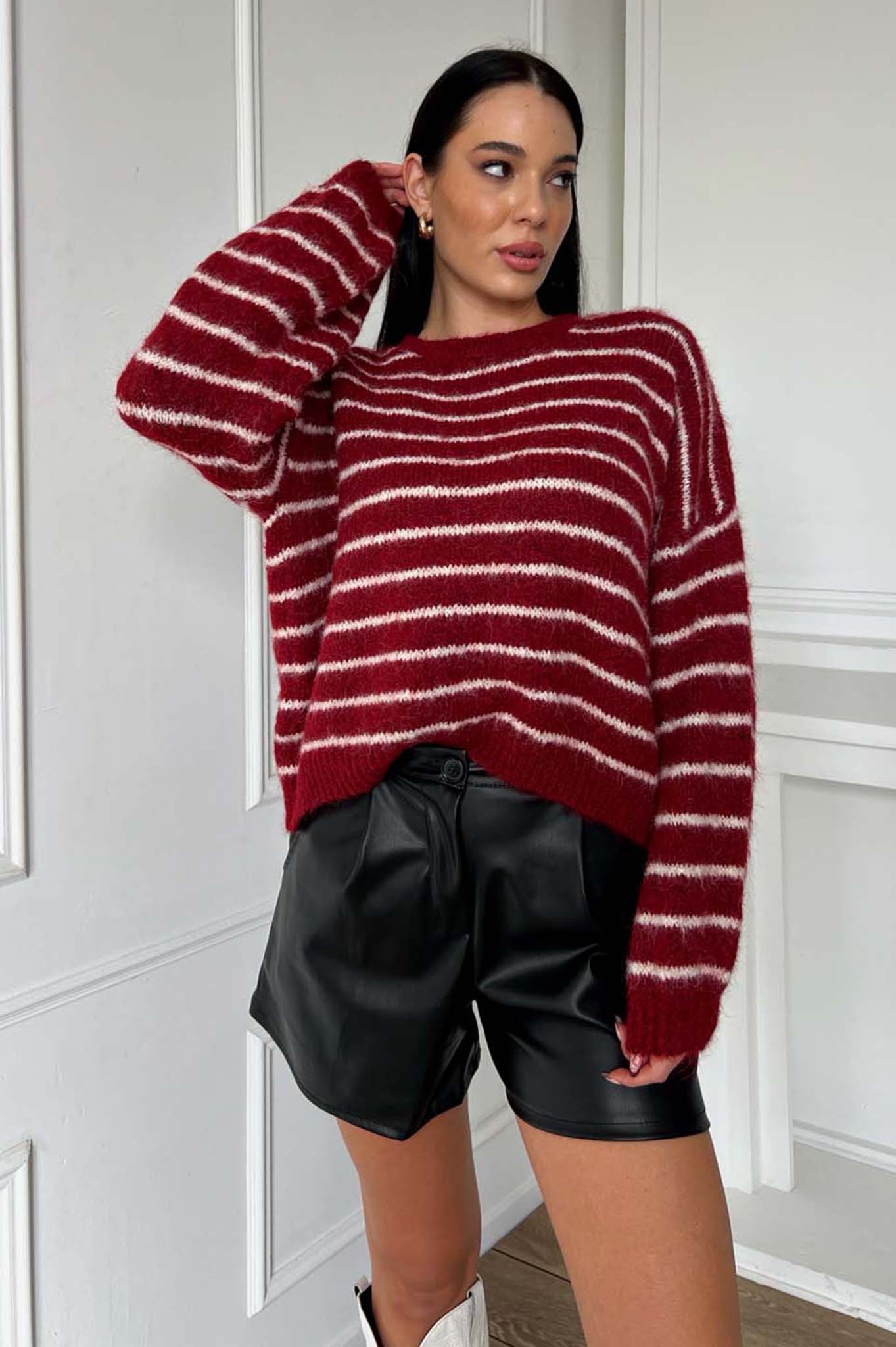 Yara πουλόβερ μπορντό Yara πουλόβερ μπορντό - Image 1