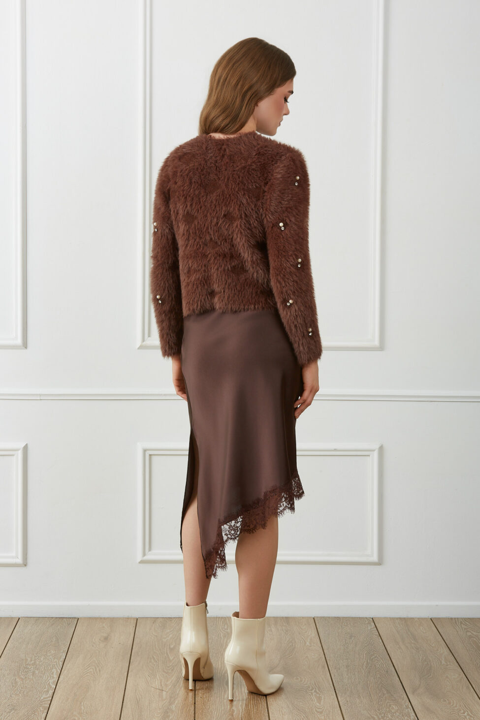 Ardelle Ζακέτα με Πέρλες καφέ - Image 3