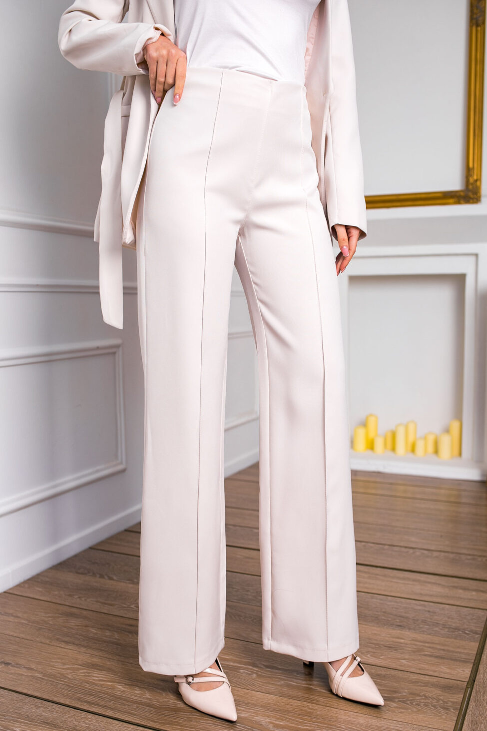 Armel σετ σακάκι -παντελόνι εκρού - Image 4