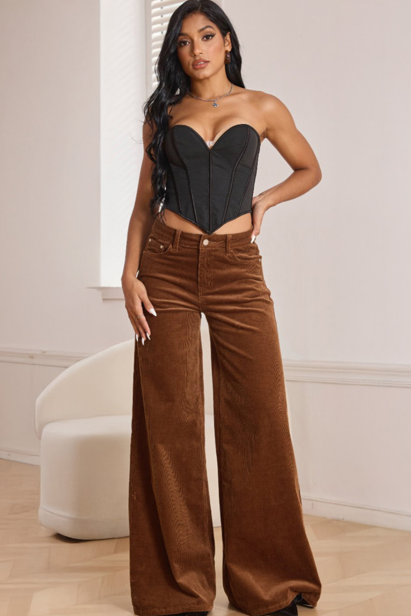 Aurex Παντελόνι Κοτλέ καφέ Aurex Παντελόνι Κοτλέ καφέ - Image 1