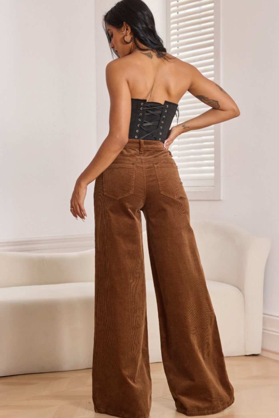 Aurex Παντελόνι Κοτλέ κάμελ - Image 2