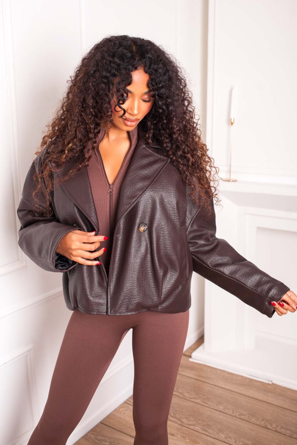 Bellmond Τζάκετ Από Οικολογικό Δέρμα καφέ - Image 2