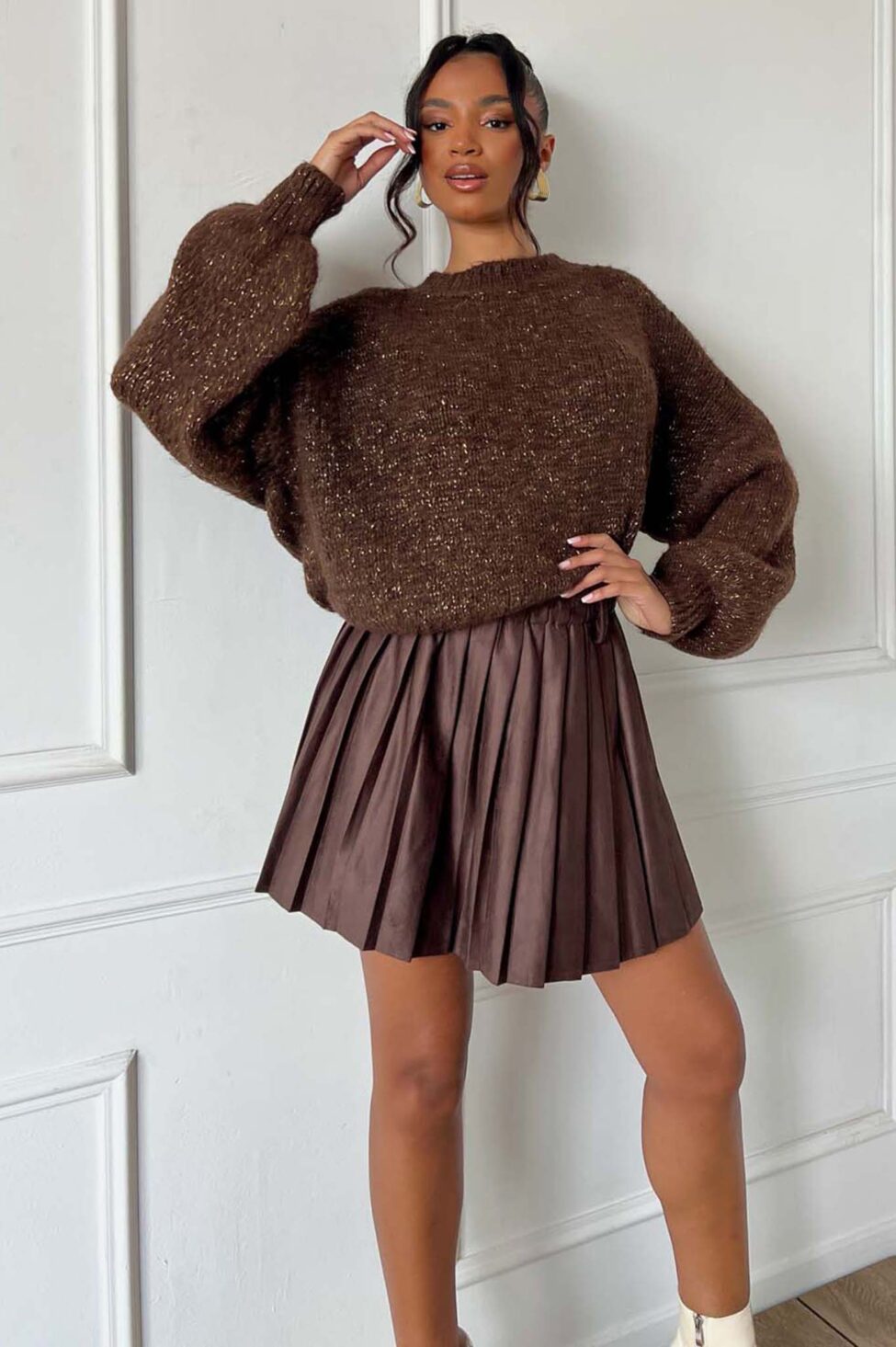 Blueberry πουλόβερ καφέ - Image 2