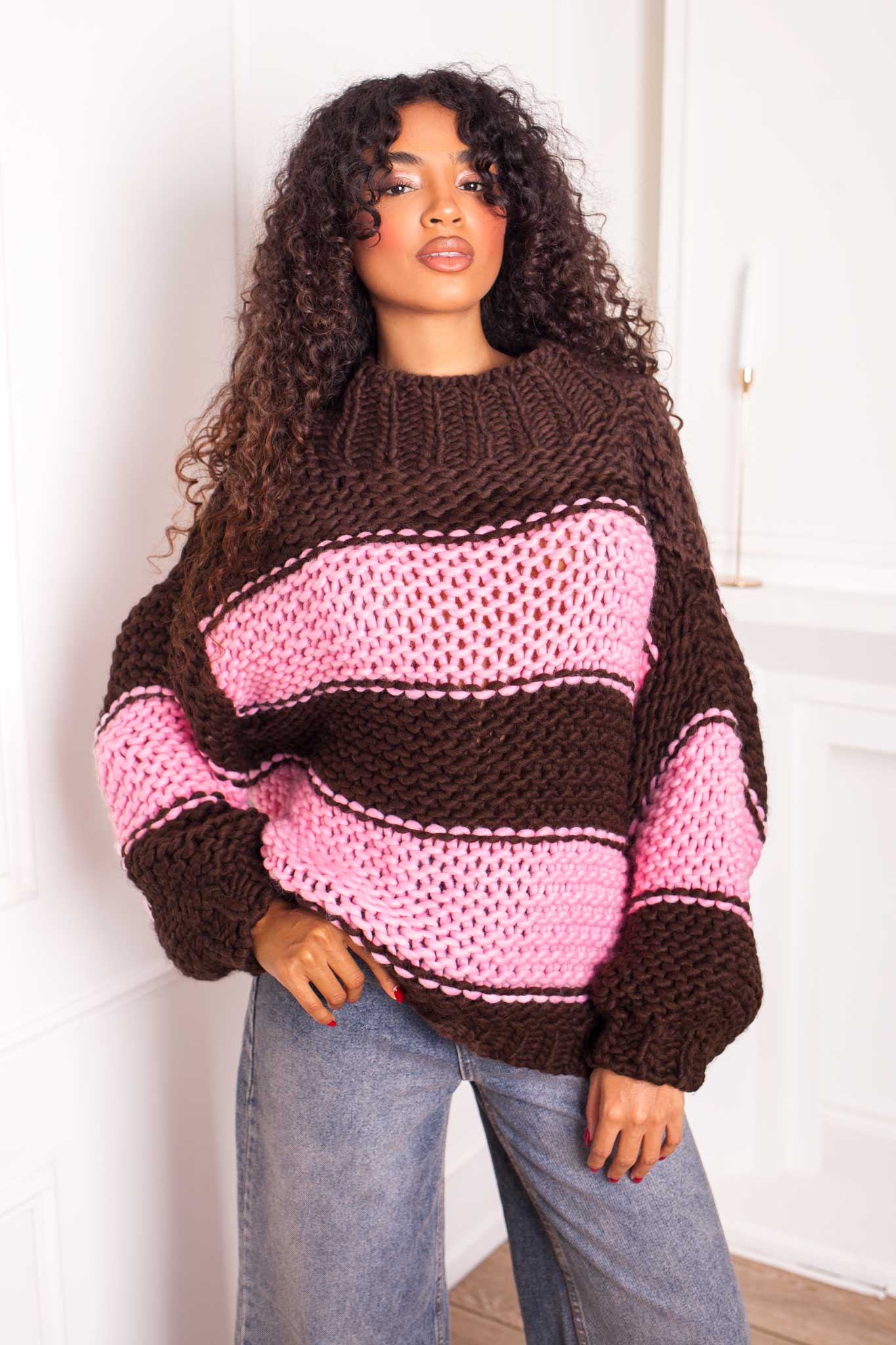 Cenza πουλόβερ καφέ Cenza πουλόβερ καφέ - Image 1