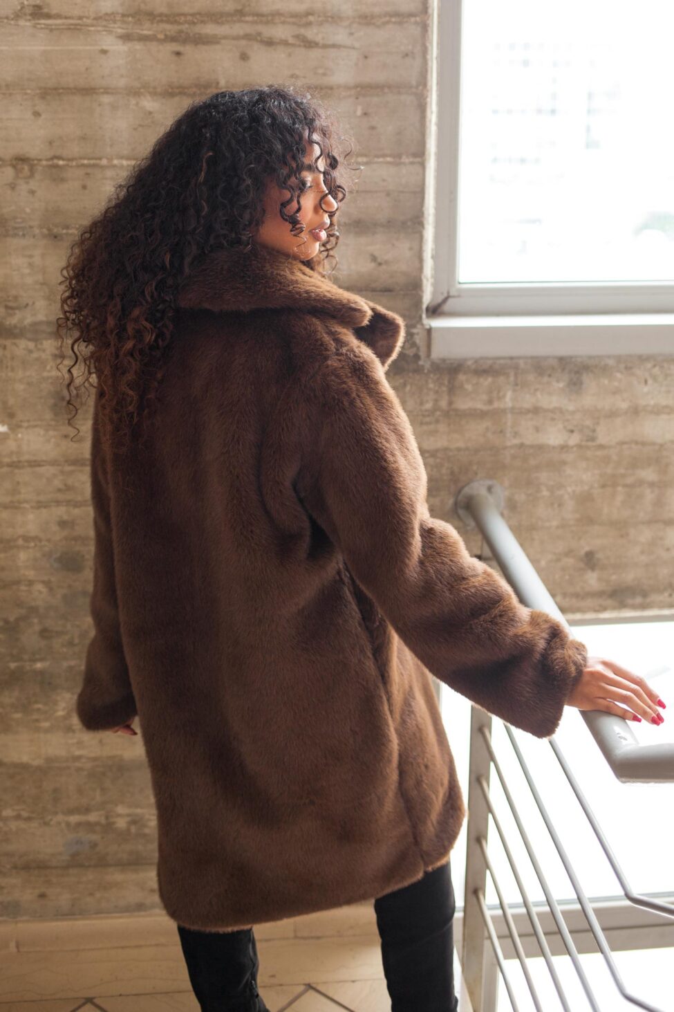 Chunky γούνα καφέ - Image 2