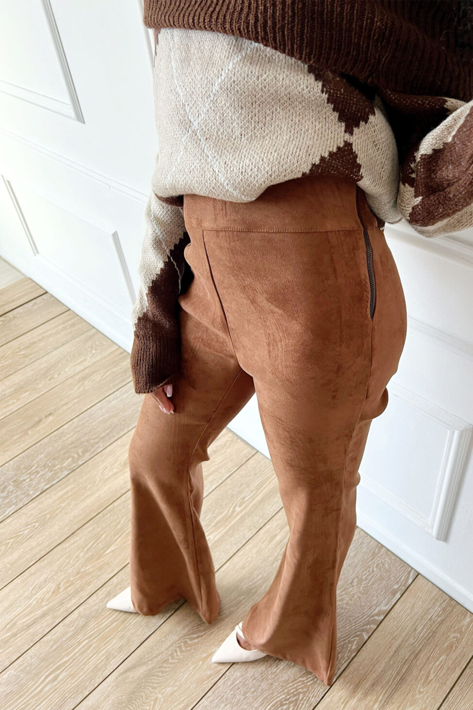 Council παντελόνι από σουέντ κάμελ - Image 2
