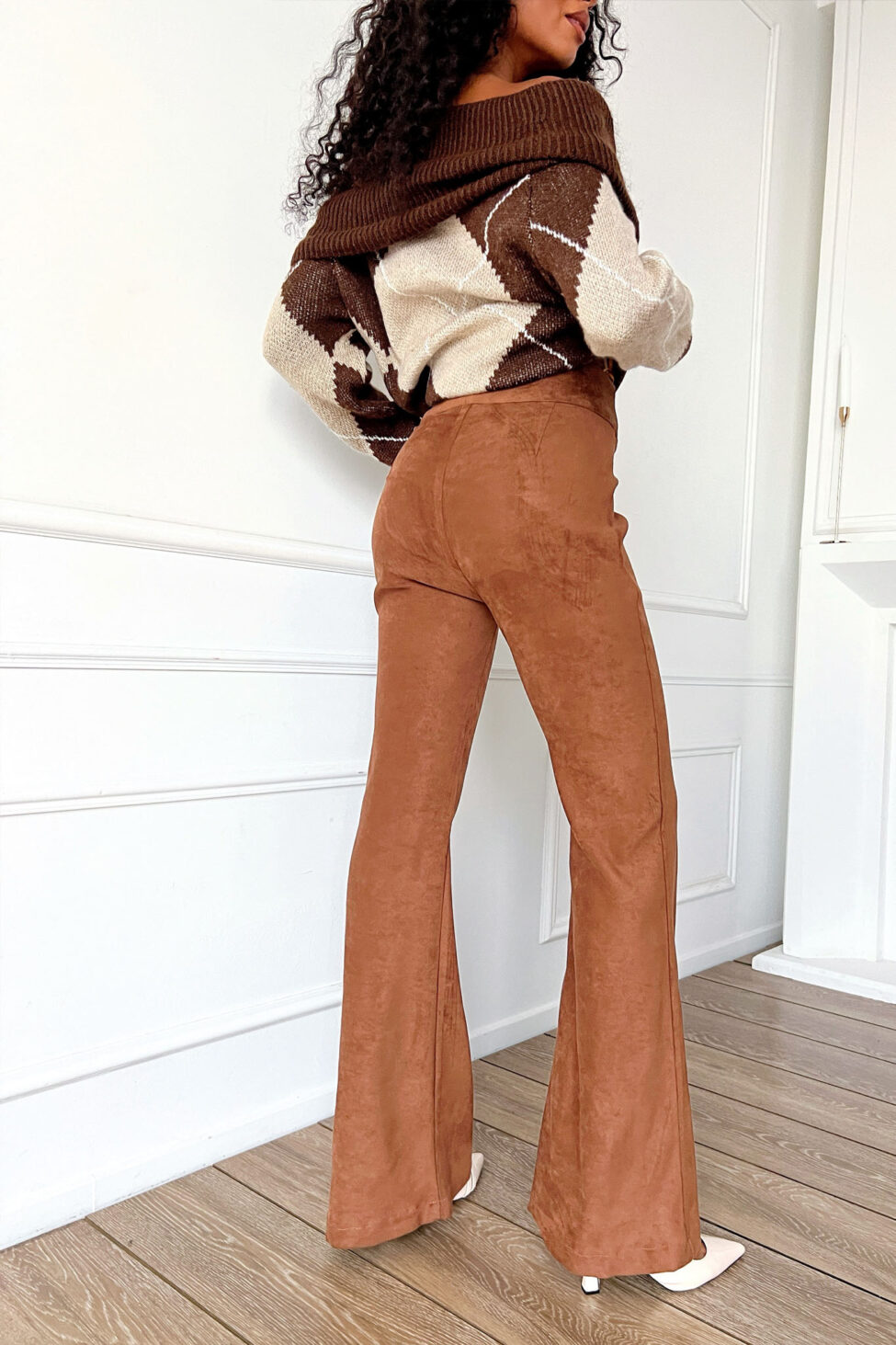 Council παντελόνι από σουέντ κάμελ - Image 3