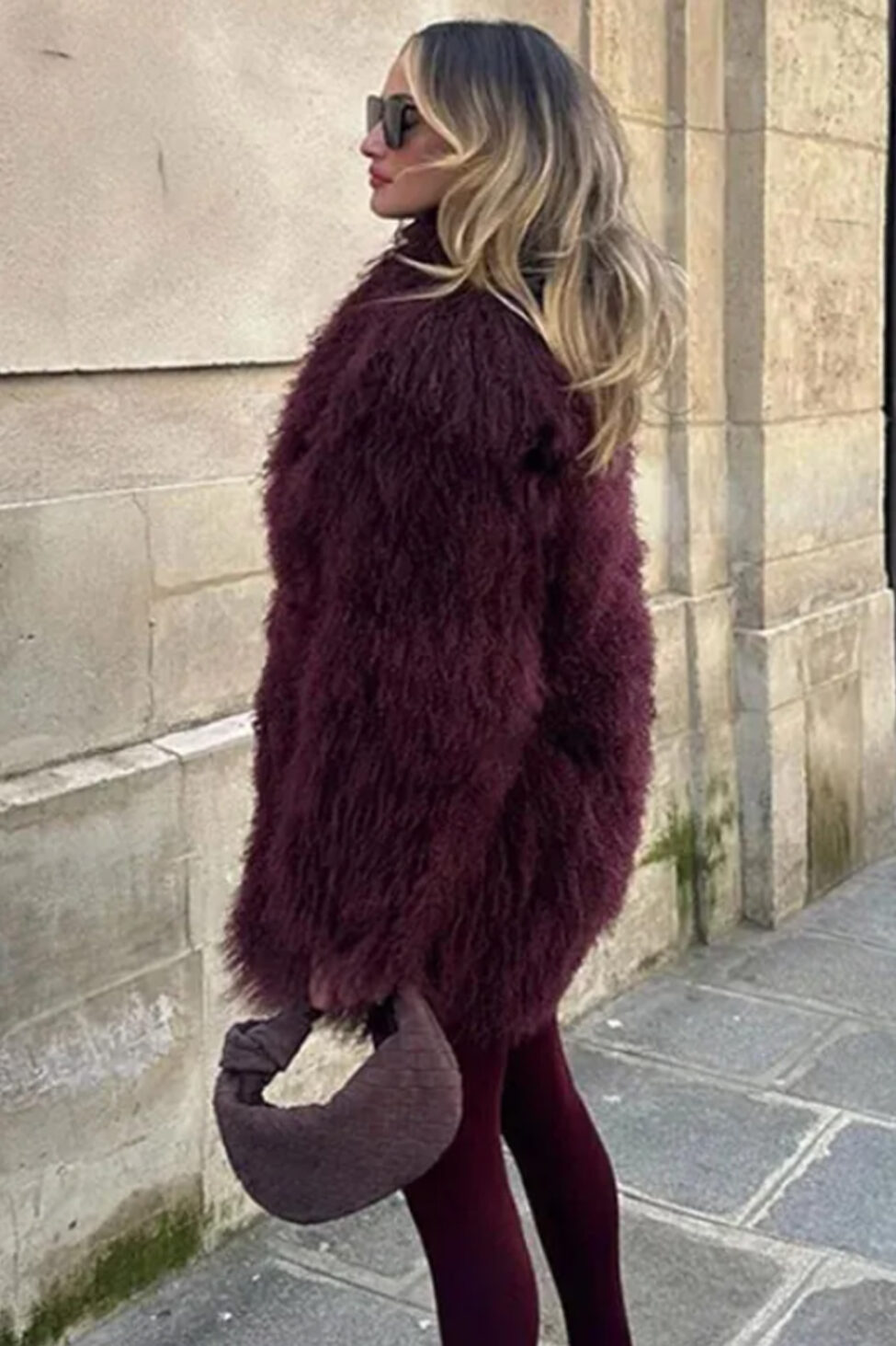 Cremora γούνα μπορντό - Image 2