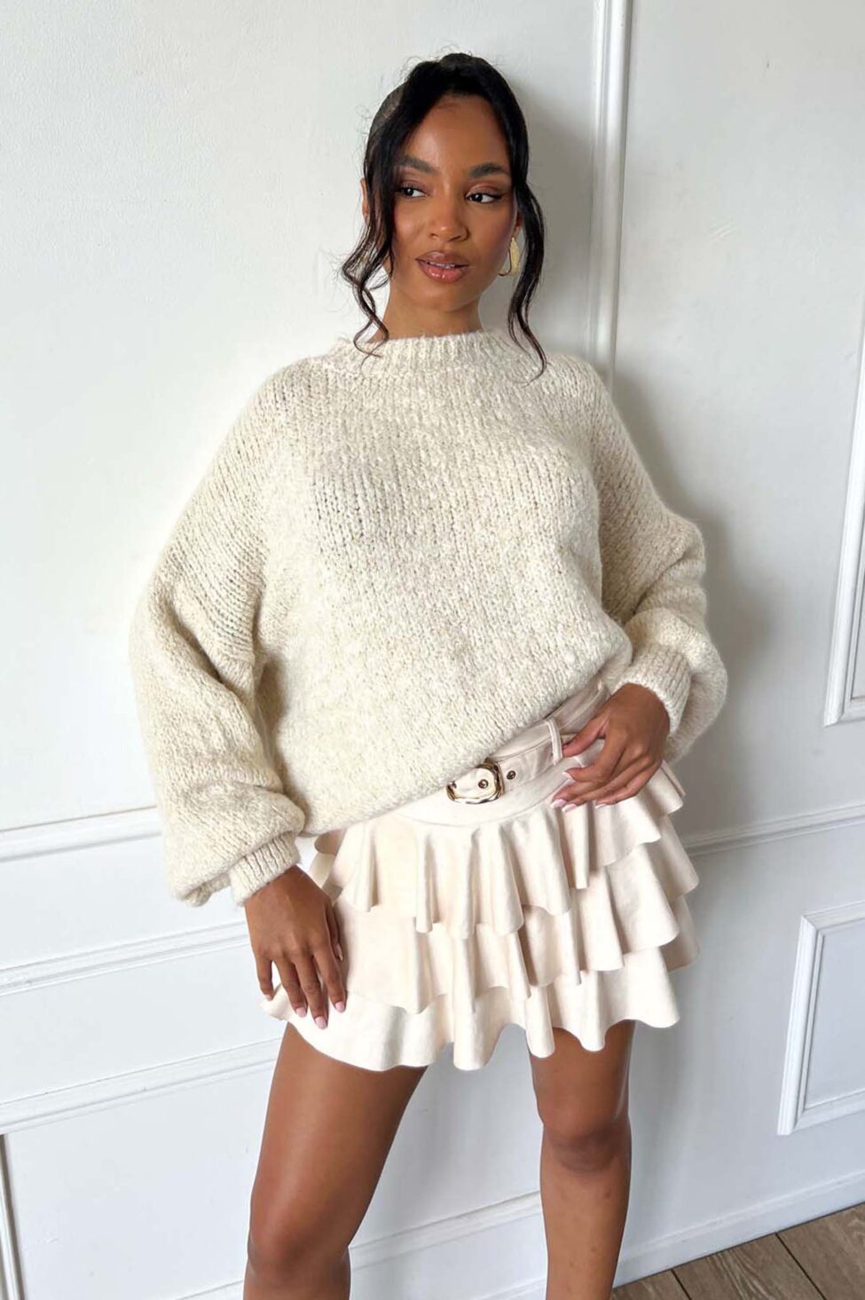 Divinas Μίνι Φούστα εκρού - Image 2