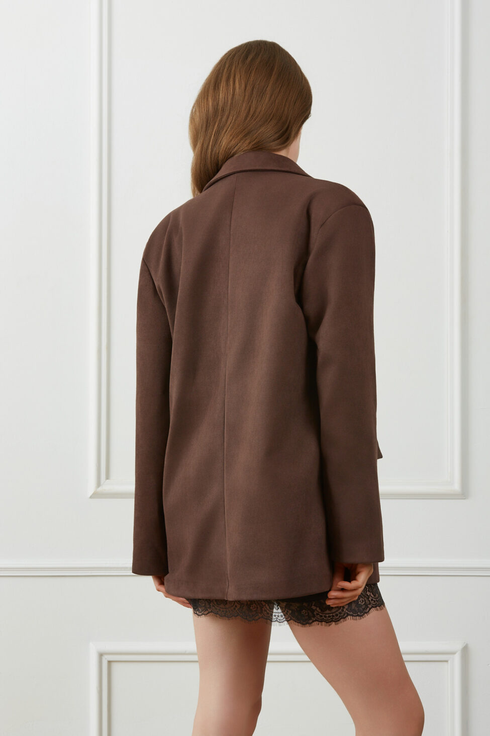 Ellene Σακάκι Σουέτ καφέ - Image 9