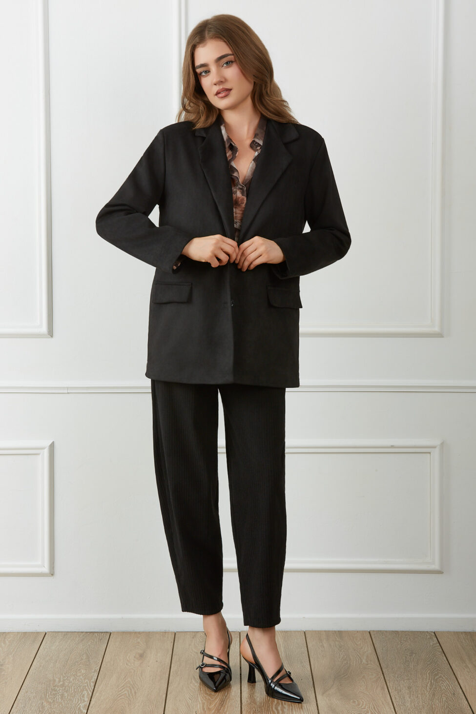 Ellene Σακάκι Σουέτ μαύρο - Image 7