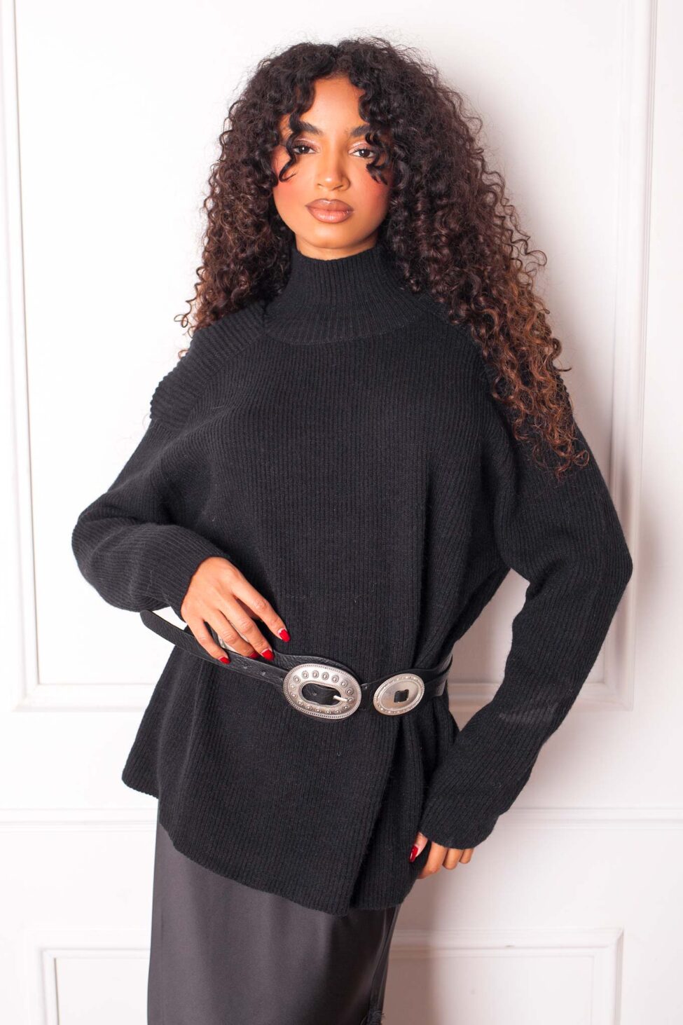 Erietta Μακρυμάνικο Πουλόβερ μαύρο - Image 2