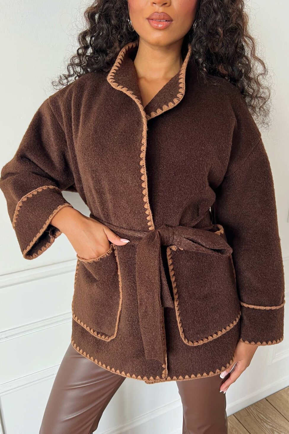 Esmeline Πανωφόρι καφέ - Image 2