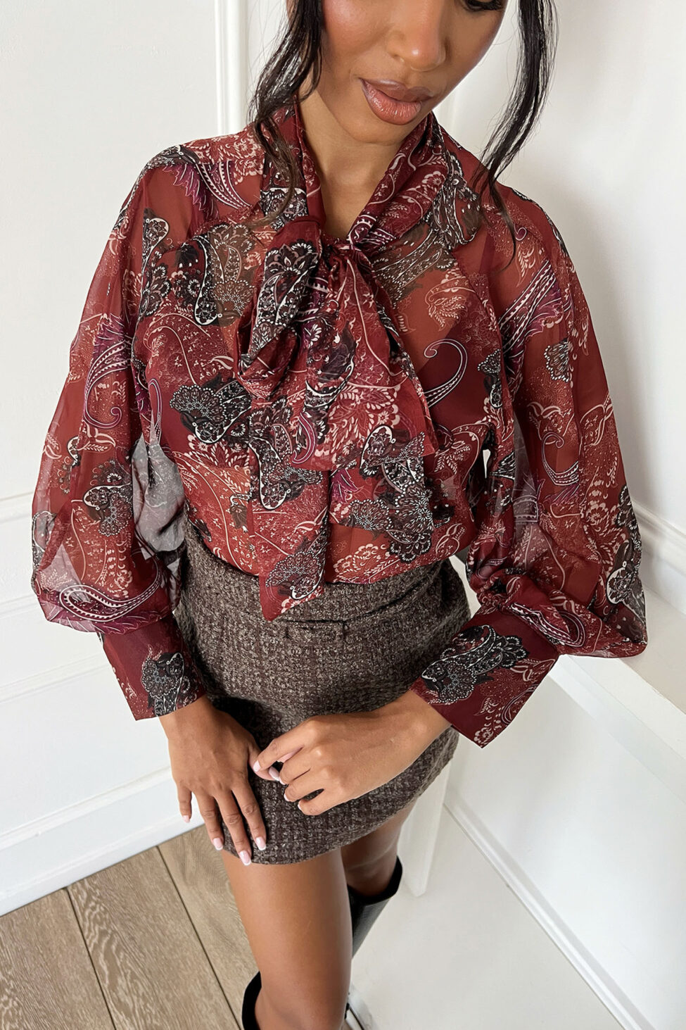 Evanthea Πουκάμισο μπορντό - Image 2