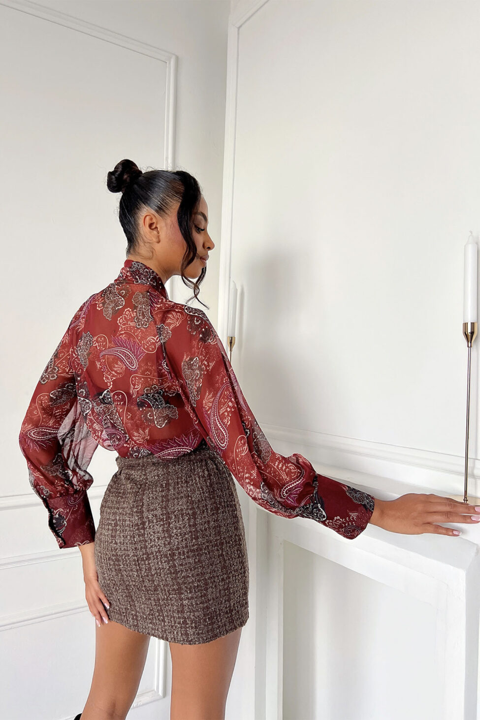 Evanthea Πουκάμισο μπορντό - Image 3