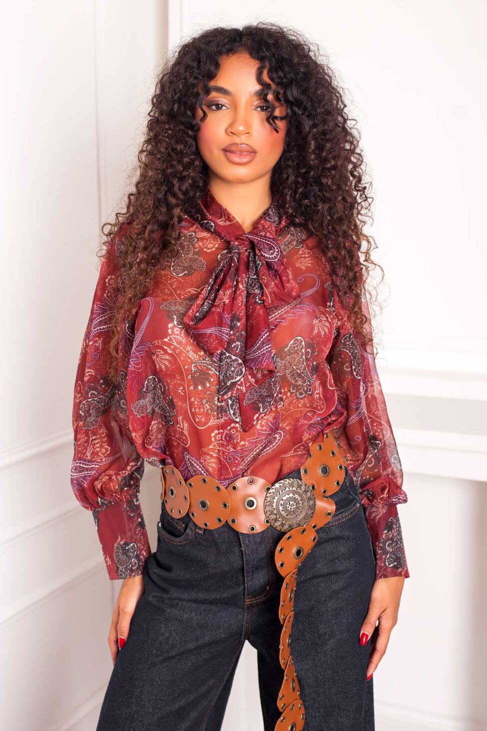 Evanthea Πουκάμισο μπορντό - Image 4