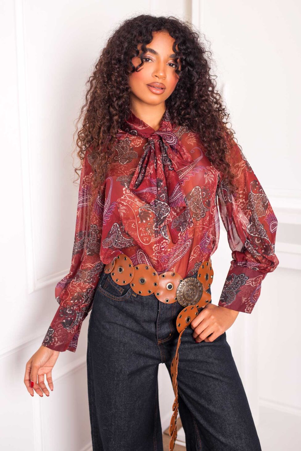 Evanthea Πουκάμισο μπορντό - Image 5