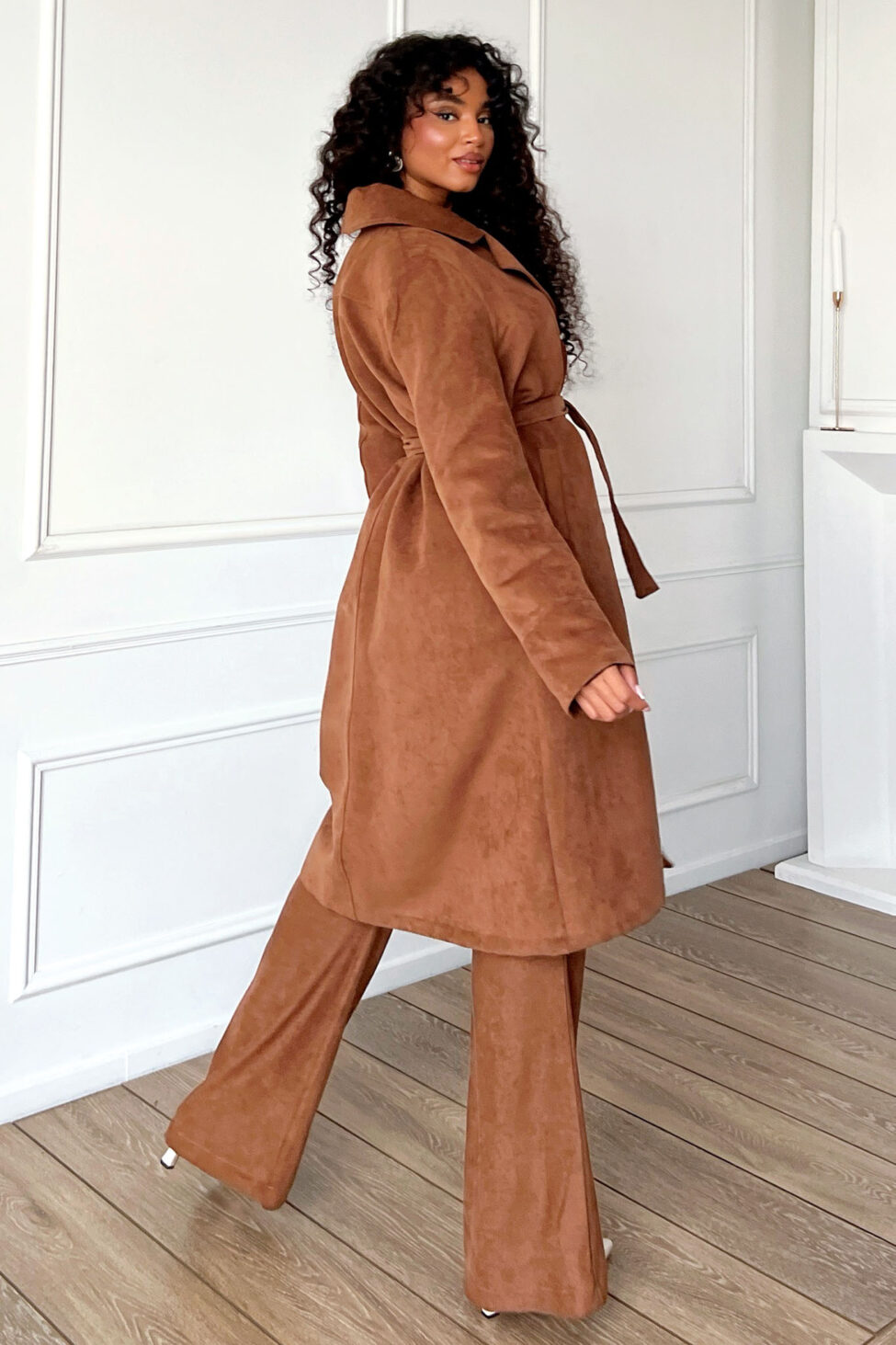 Florent παλτό σουέντ κάμελ - Image 4