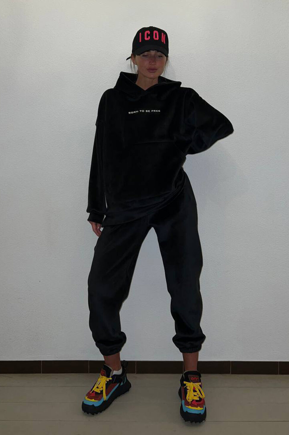 Glow σετ φόρμα μαύρο - Image 2