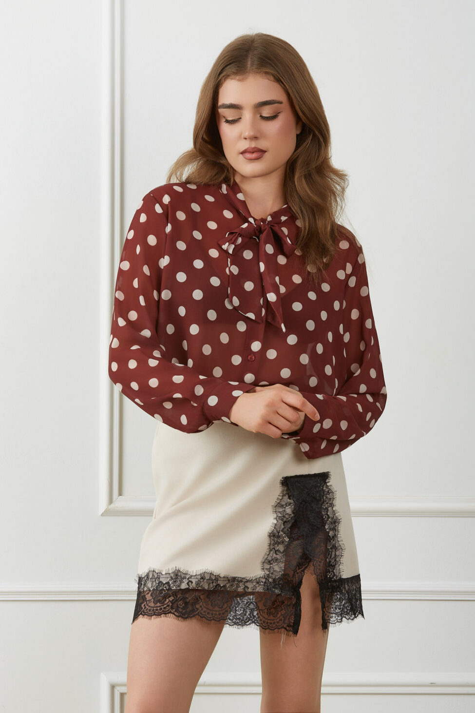 Iralyn Πουκάμισο Πουά μπορντό - Image 2