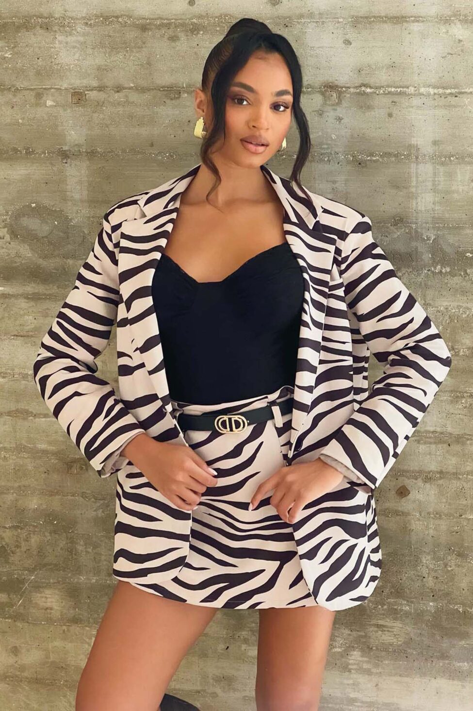 Jalapeno σετ σακάκι σορτς zebra - Image 5