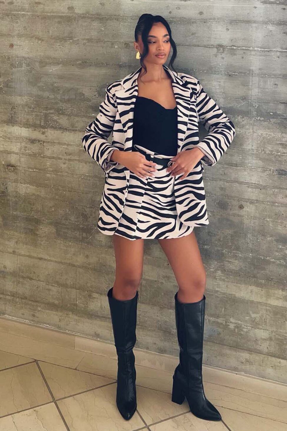 Jalapeno σετ σακάκι σορτς zebra - Image 6