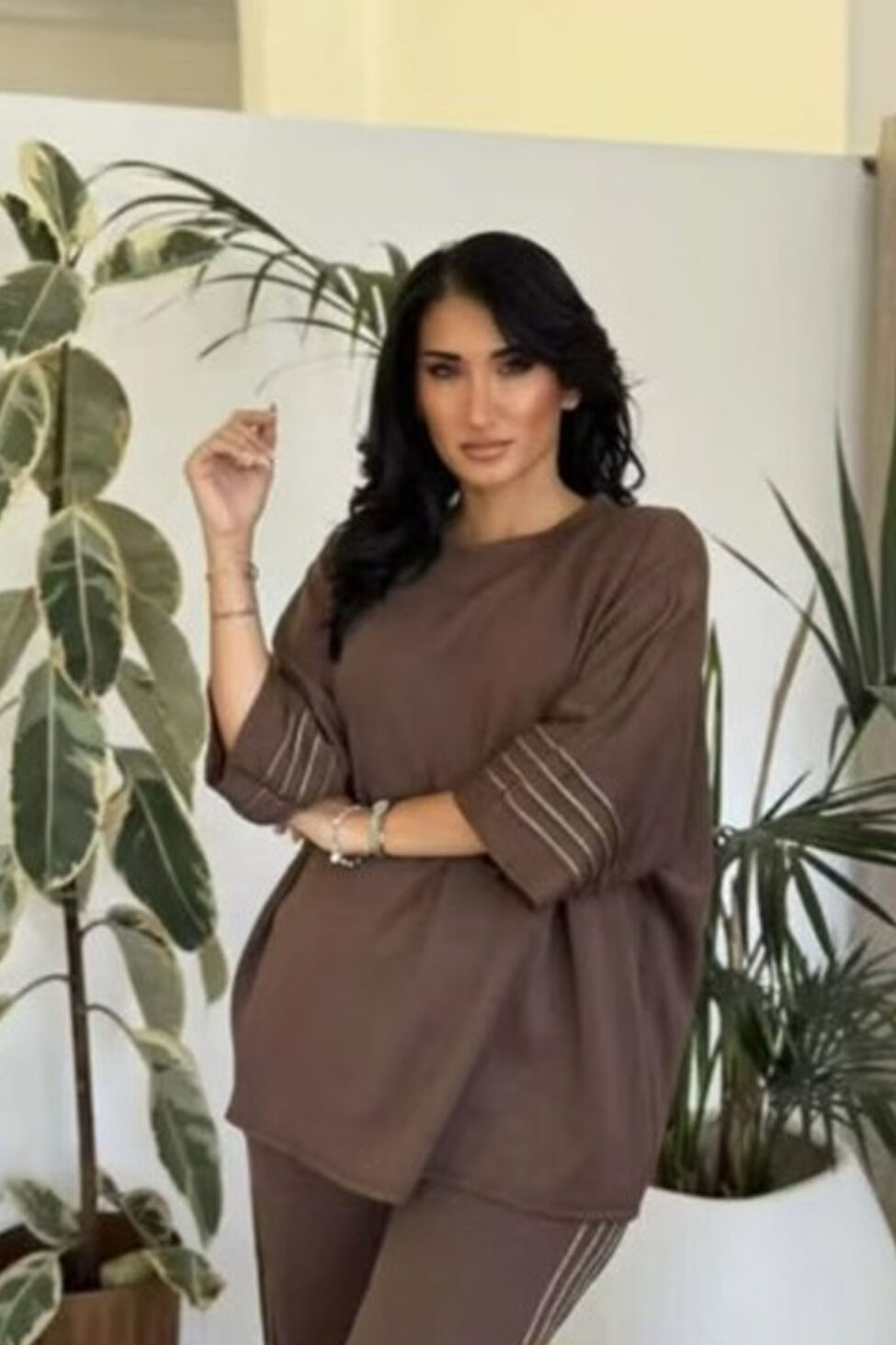 Jeno σετ φόρμας καφέ - Image 2