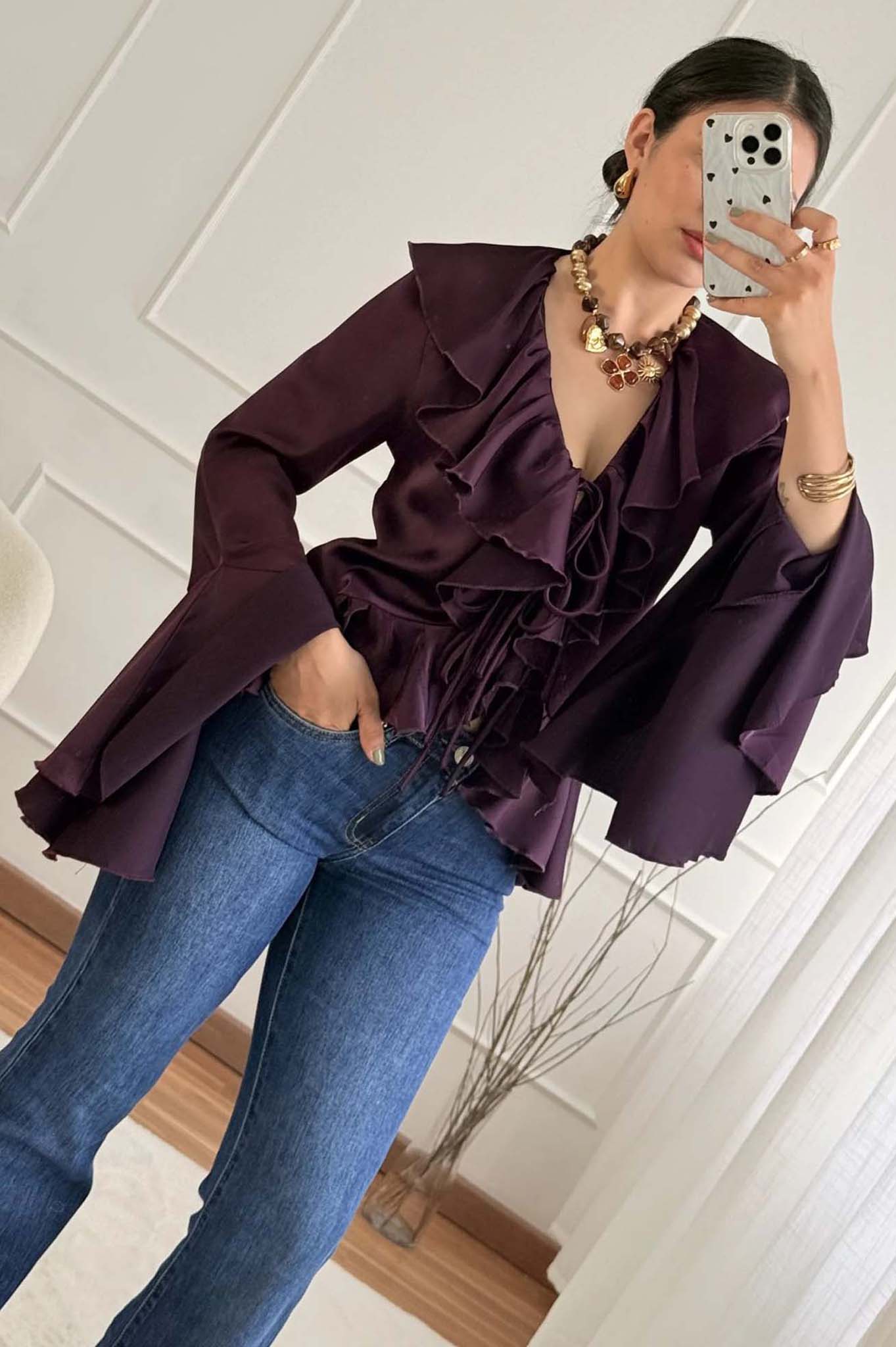 Joan μπλούζα μωβ Joan μπλούζα μωβ - Image 1