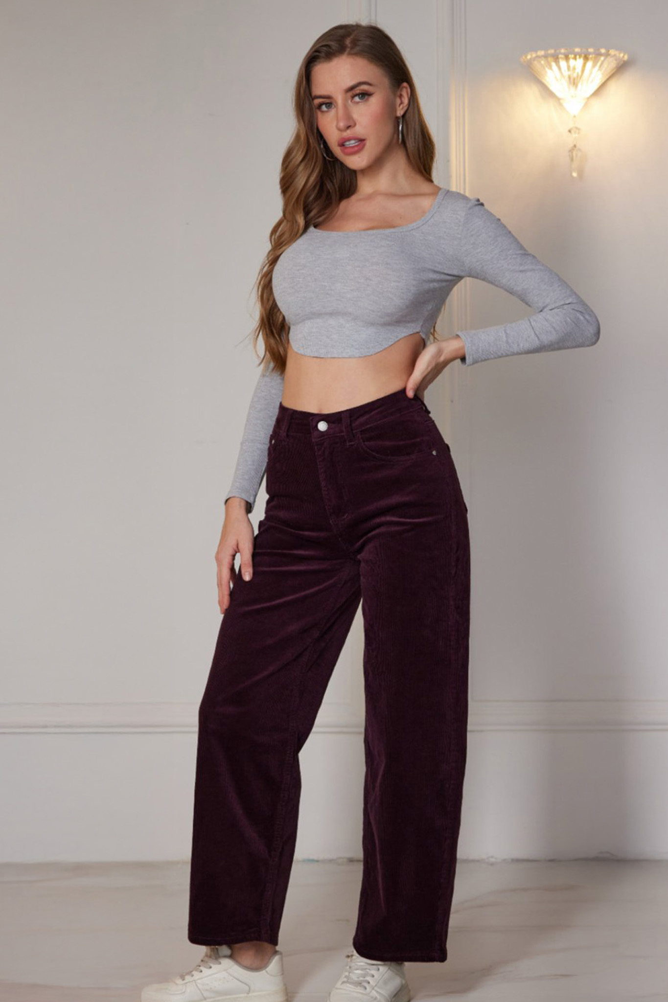 Lavera Παντελόνι Κοτλέ μπορντό Lavera Παντελόνι Κοτλέ μπορντό - Image 1