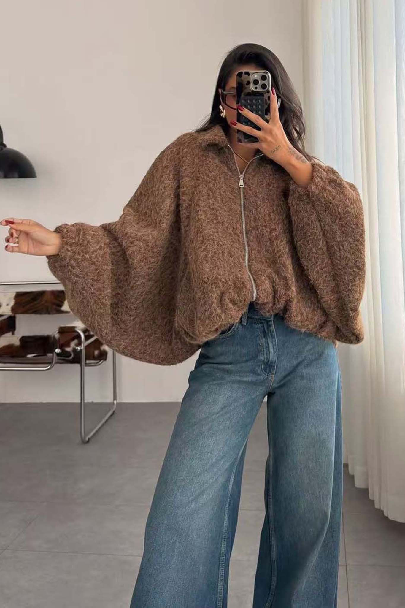 Lisianthus ζακέτα καφέ Lisianthus ζακέτα καφέ - Image 1