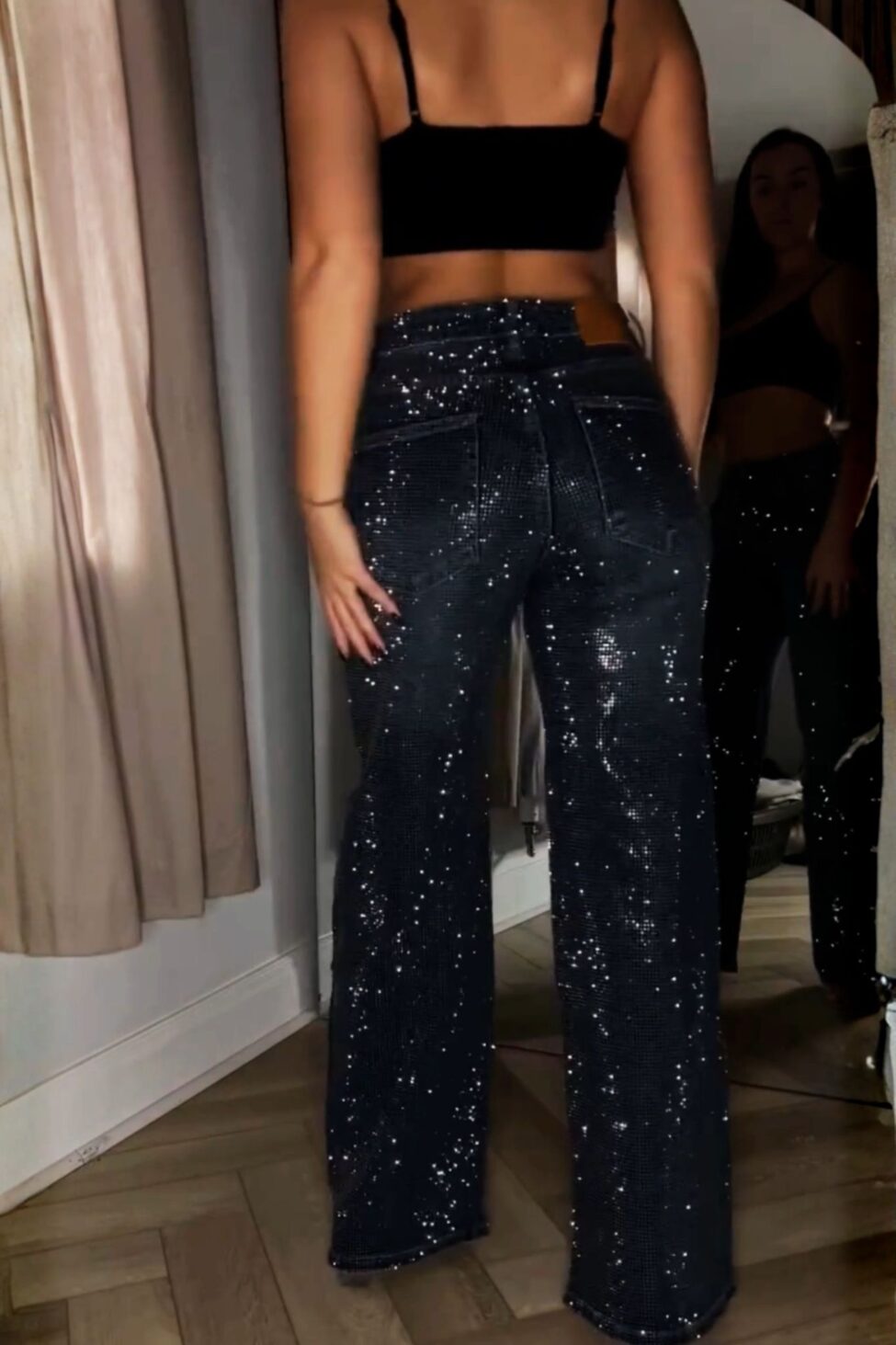 Lissandra τζιν με strass μαύρο - Image 4