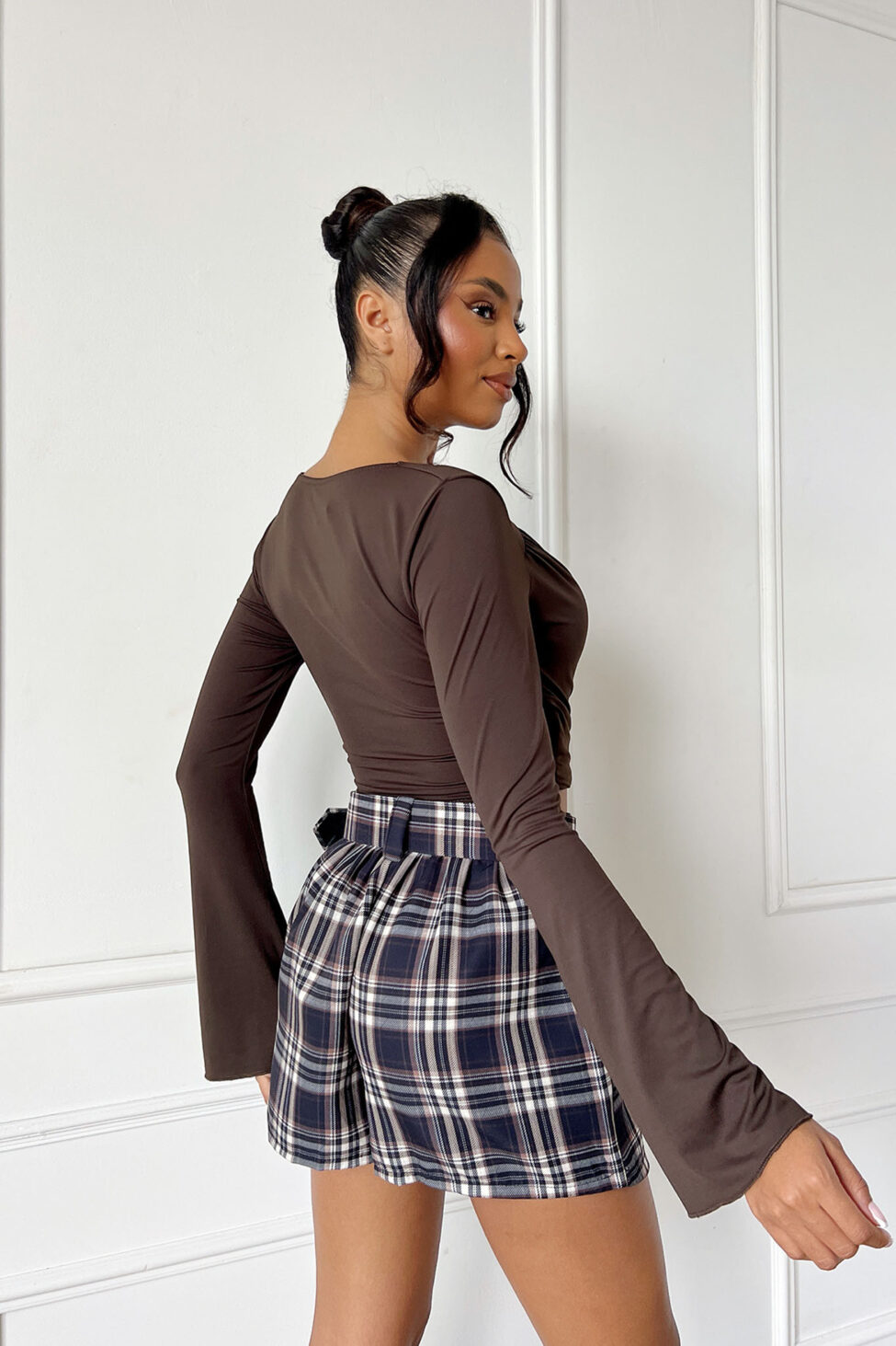 Loukia Μακρυμάνικη Μπλούζα καφέ - Image 2