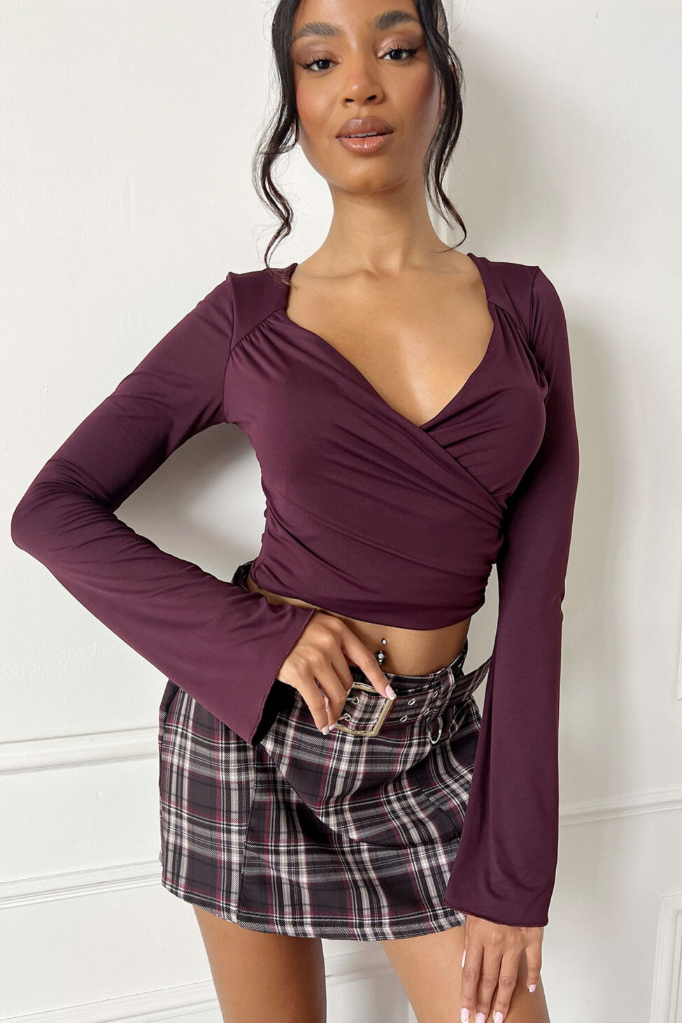 Loukia Μακρυμάνικη Μπλούζα μπορντό - Image 2