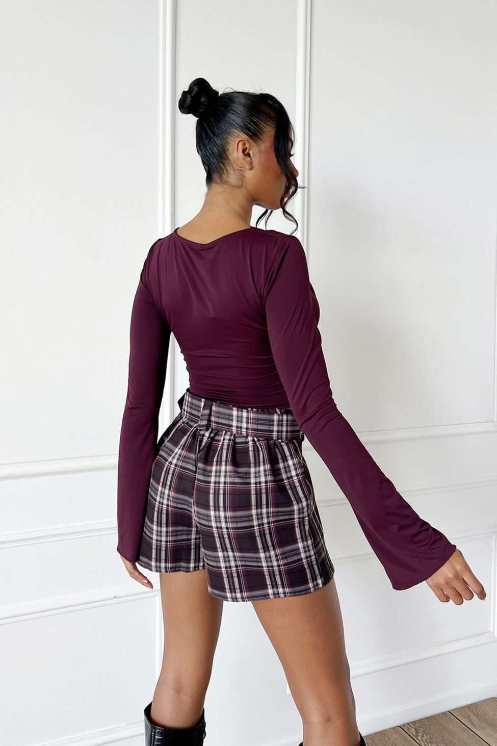 Loukia Μακρυμάνικη Μπλούζα μπορντό - Image 3