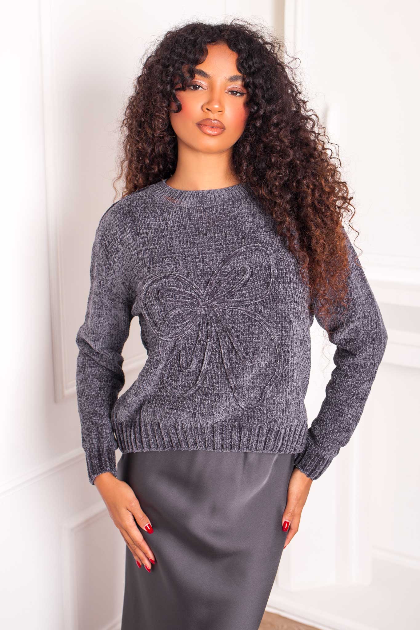 Luana πουλόβερ γκρι Luana πουλόβερ γκρι - Image 1
