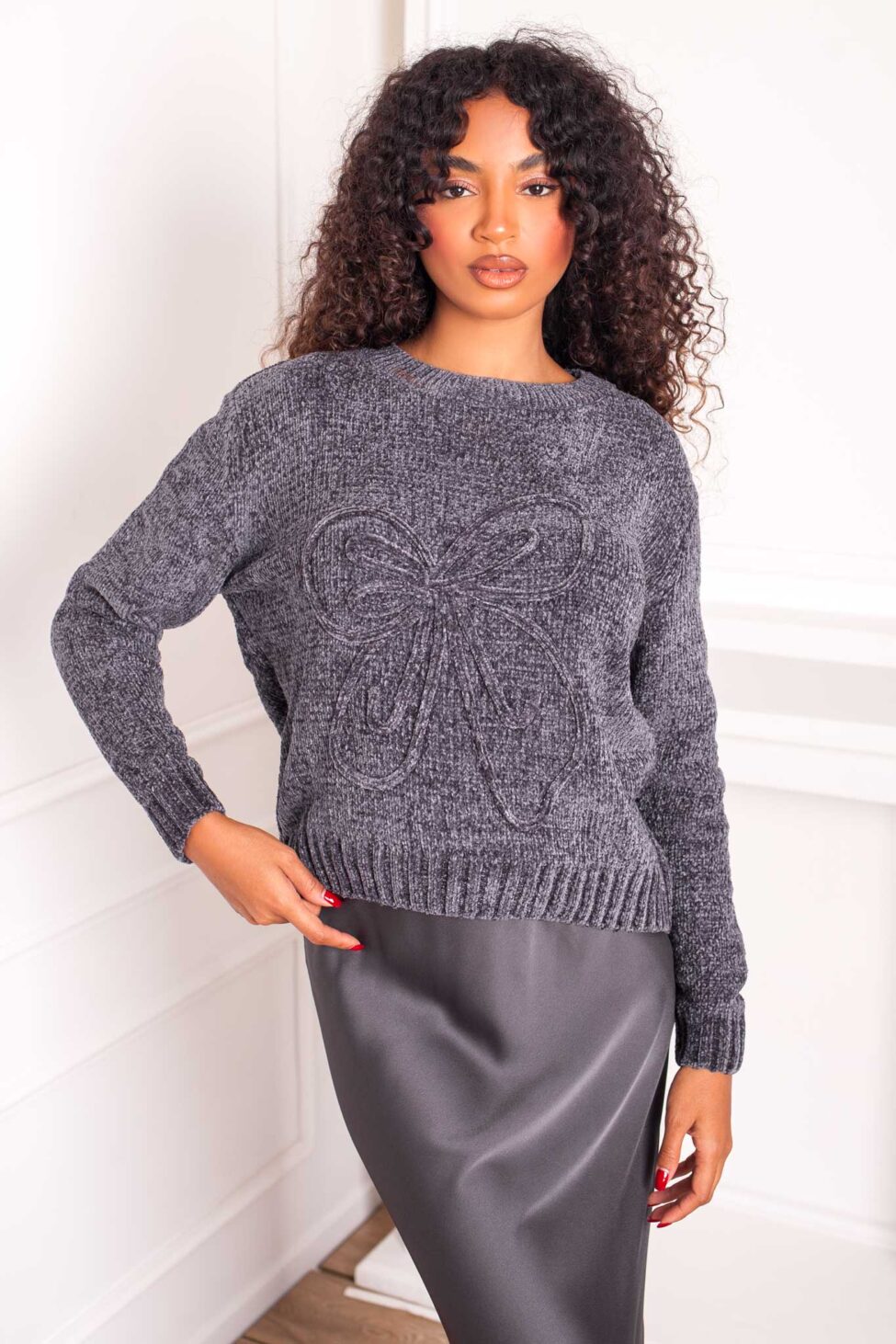 Luana πουλόβερ γκρι - Image 2