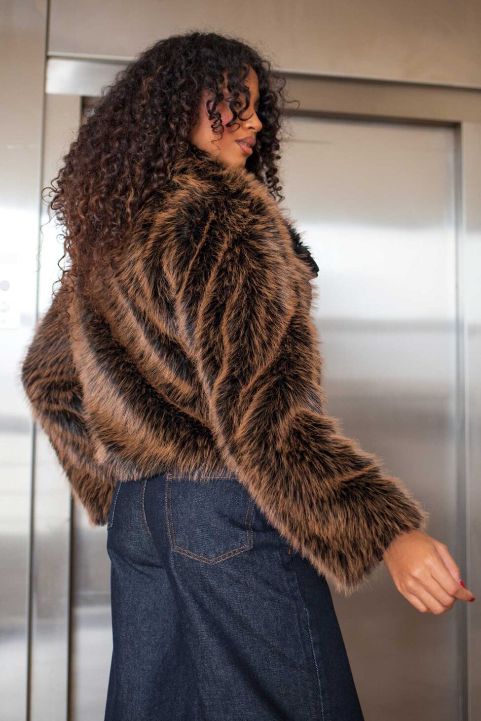 Lulabelle Οικολογική Γούνα καφέ - Image 3