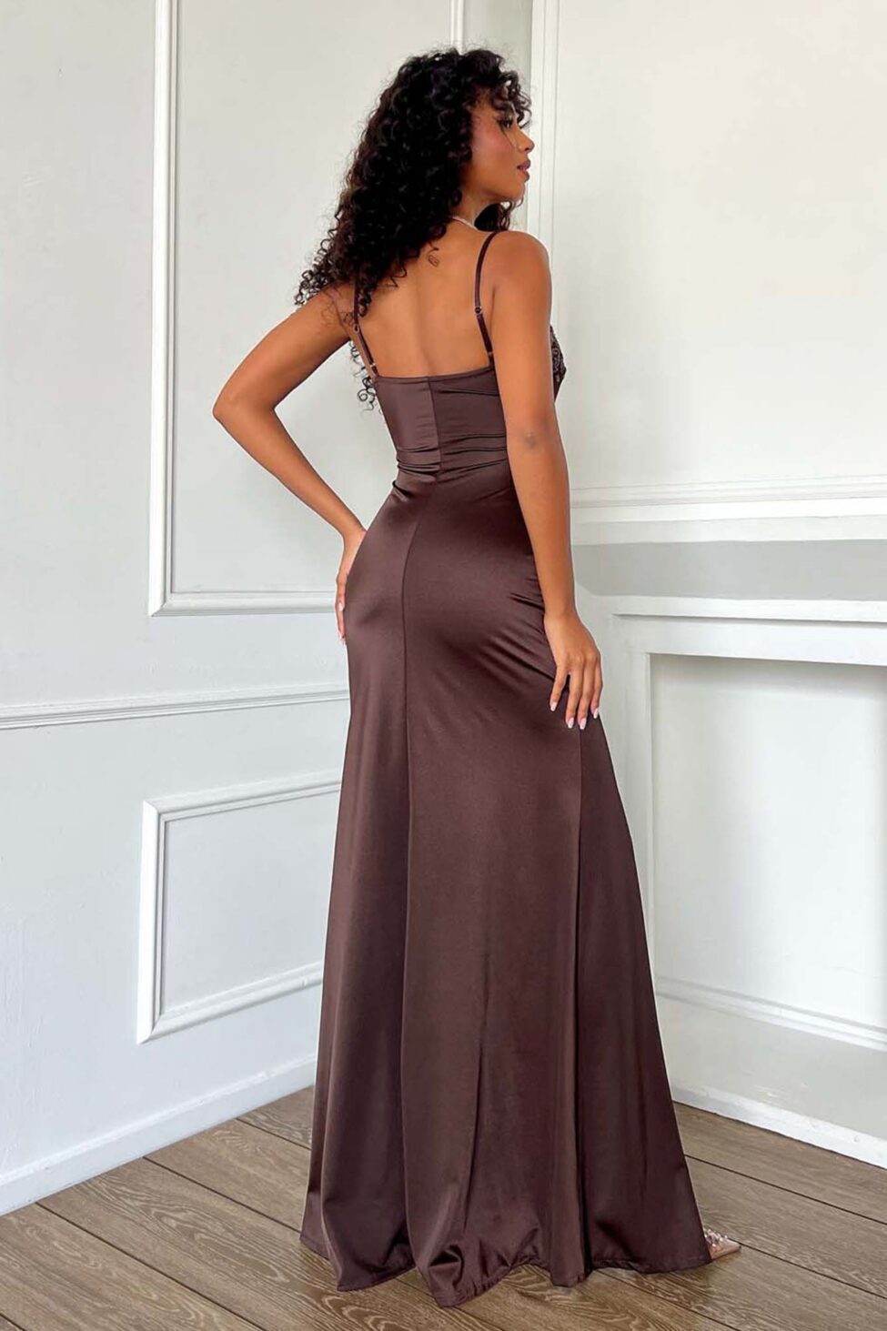 Marisa μάξι φόρεμα καφέ - Image 7