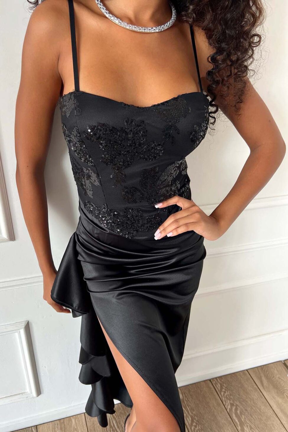 Marisa μάξι φόρεμα μαύρο - Image 3