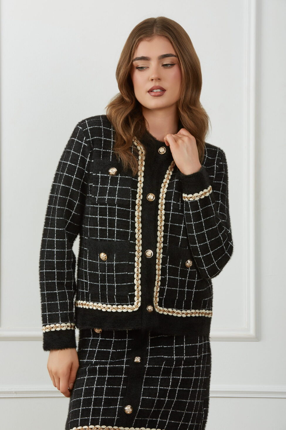 Markissa Σετ Φούστα Ζακέτα Πλεκτή μαύρο - Image 2