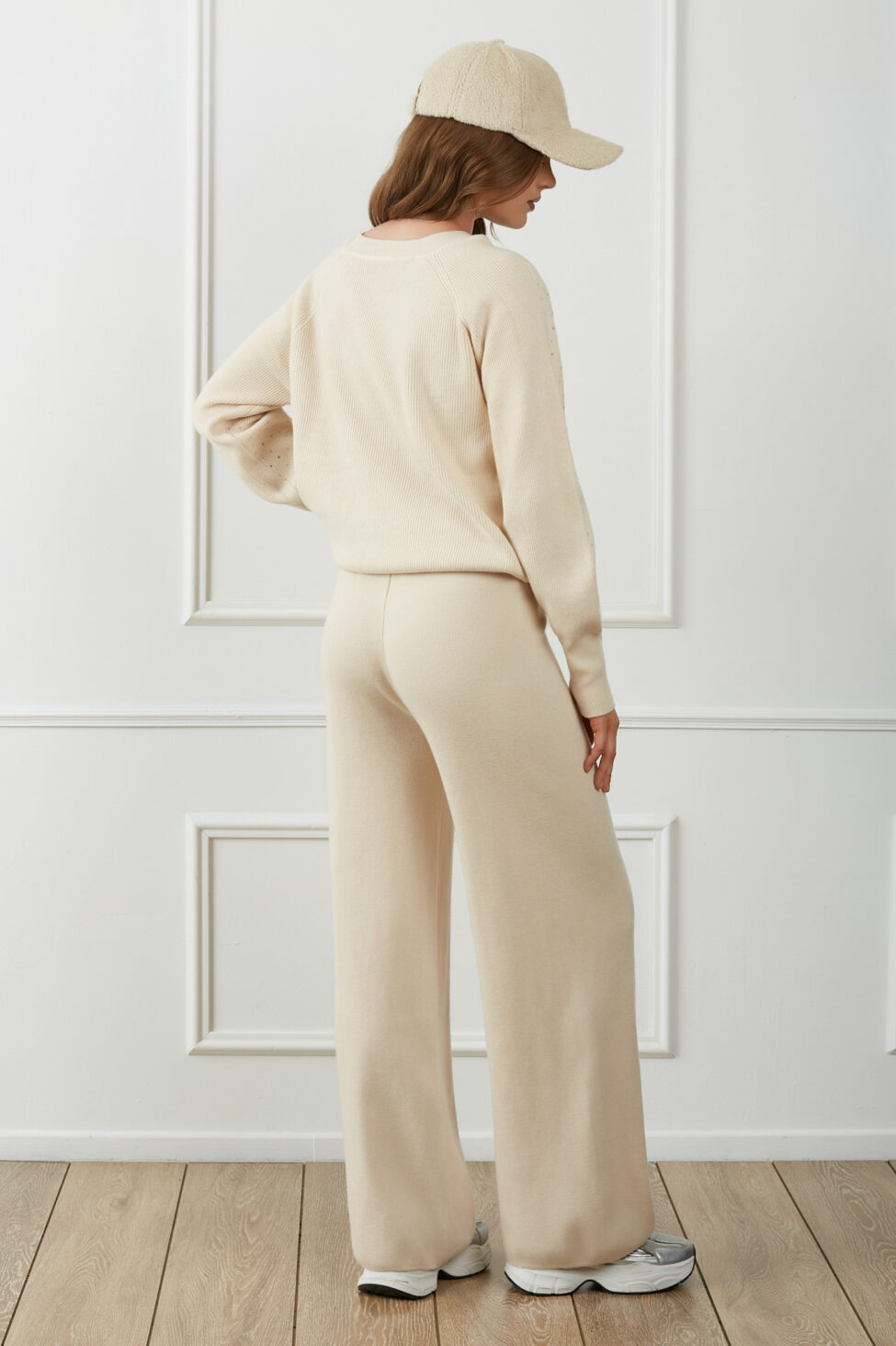 Melira Σετ Πλεκτή Φόρμα Με Στρας εκρού - Image 3