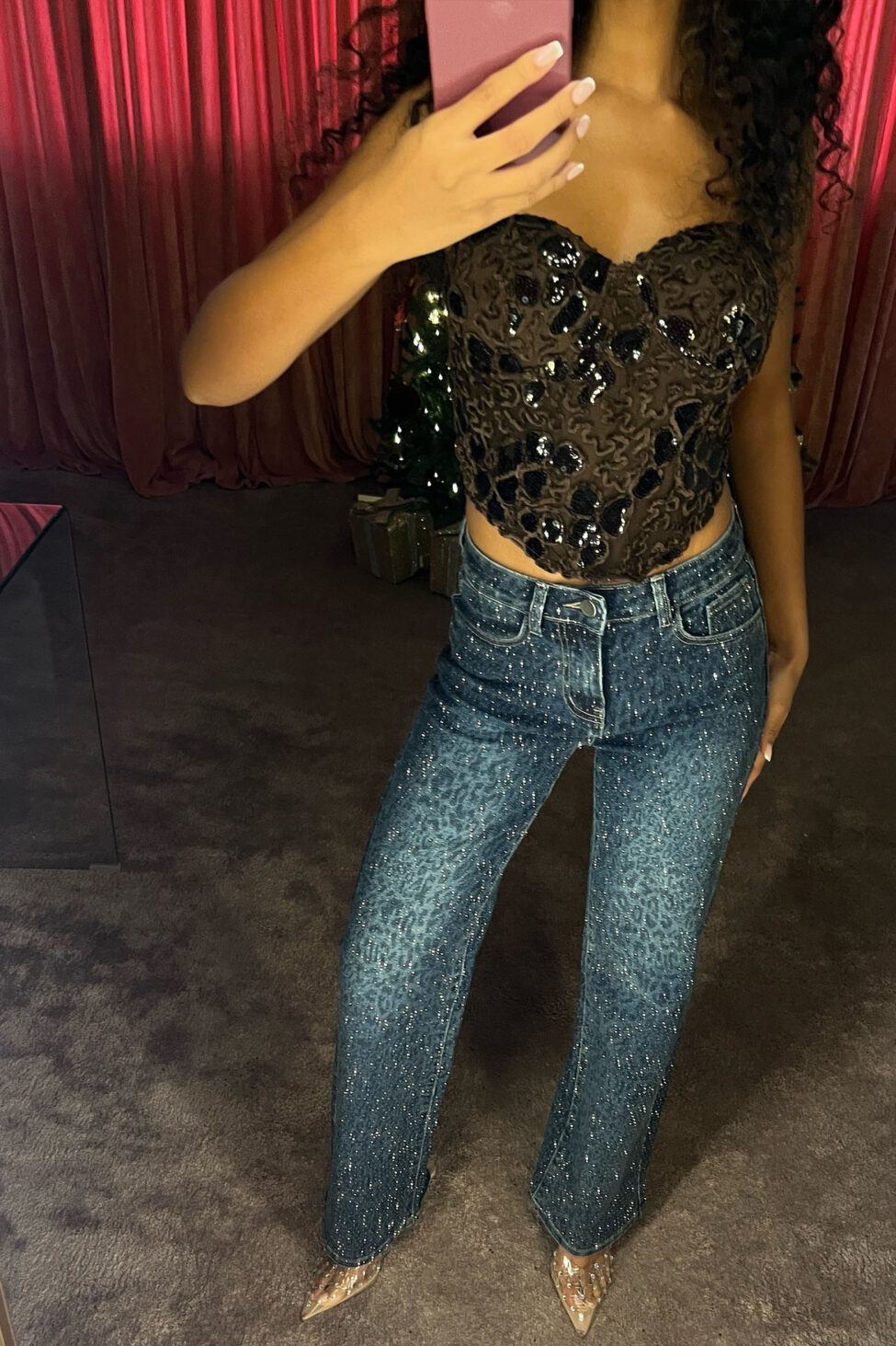 Noxelle Κορσές Με Παγιέτα καφέ - Image 2