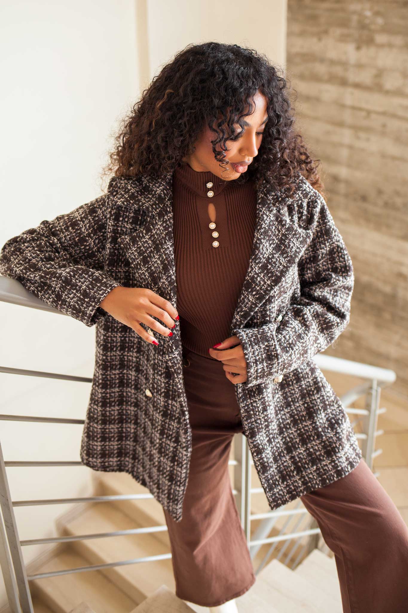 Pepi Σακάκι Καρό καφέ Pepi Σακάκι Καρό καφέ - Image 1