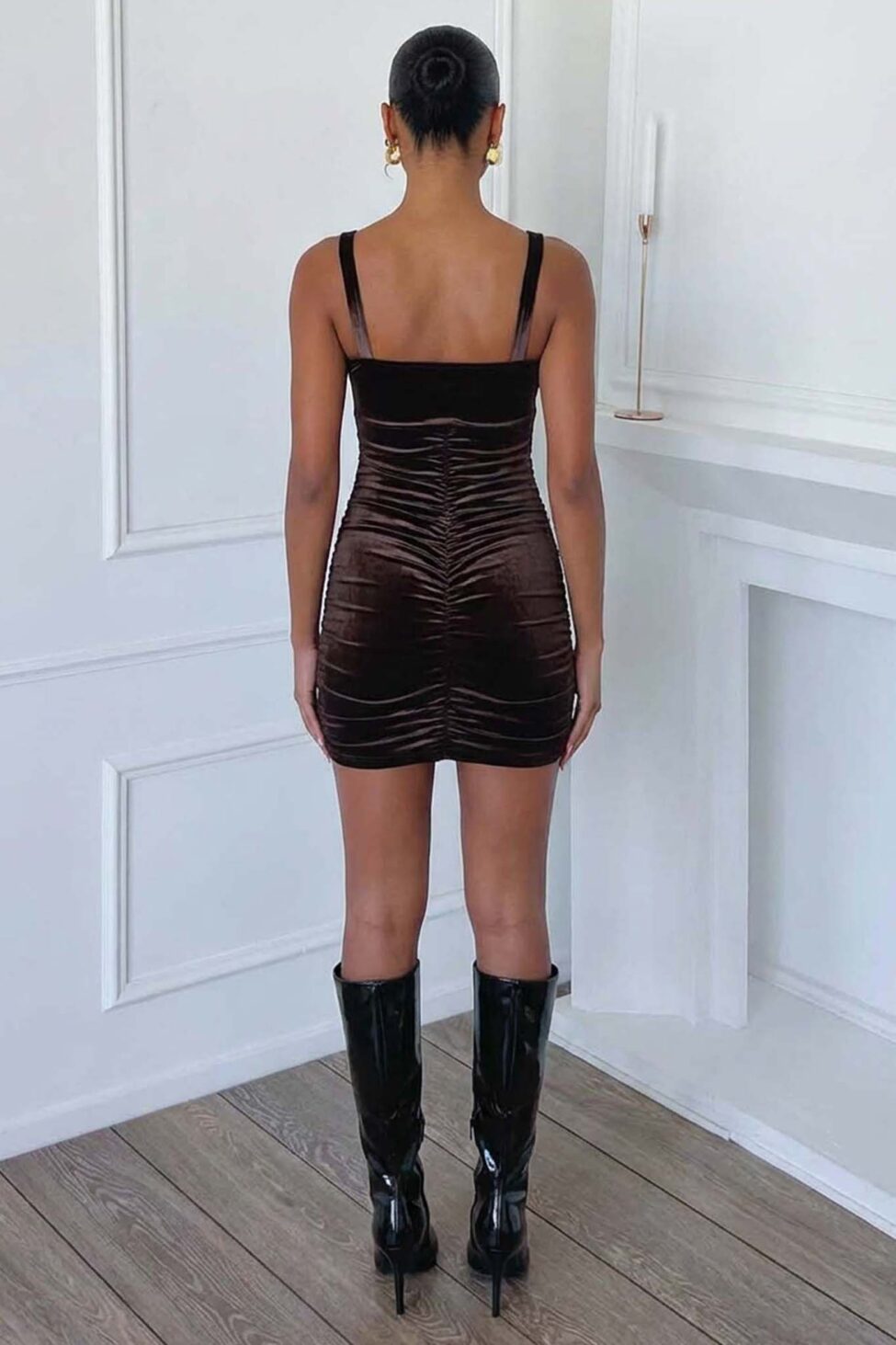 Perfume μίνι φόρεμα καφέ - Image 2