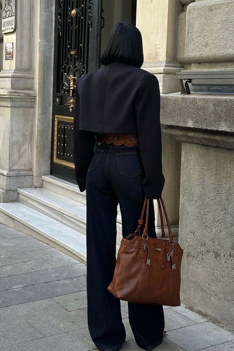 Pocahontas τζιν παντελόνι με ζώνη μπλε σκούρο - Image 5